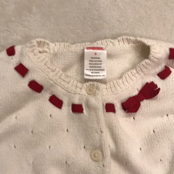 Gymboree Girls short-sleeve sweater with cherry poms - Picture 4 of 6